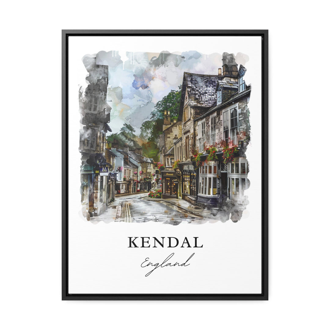 Kendal England Wall Art, Kendal Print, Kendal UK Watercolor Art, Kendal England Gift,