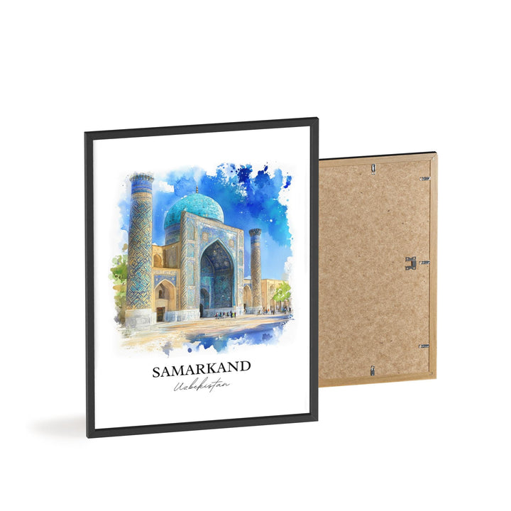 Samarkand Wall Art, Uzbekistan Print, Uzbekistan Watercolor Art, Samarkand Gift, Travel Print, Travel Poster, Housewarming Gift