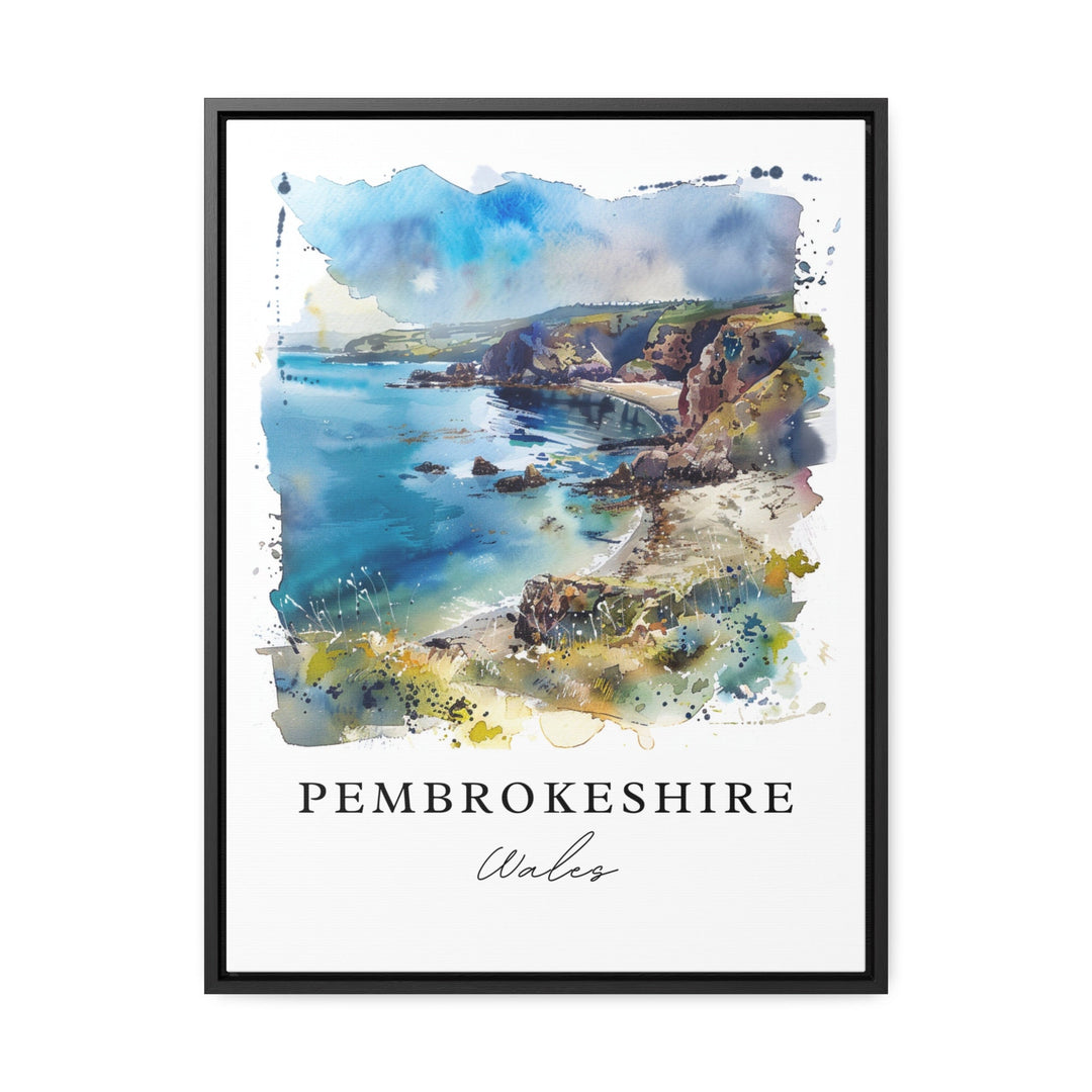 Pembrokeshire Wall Art, Wales Print, Pembrokeshire Watercolor, Pembrokeshire Gift,