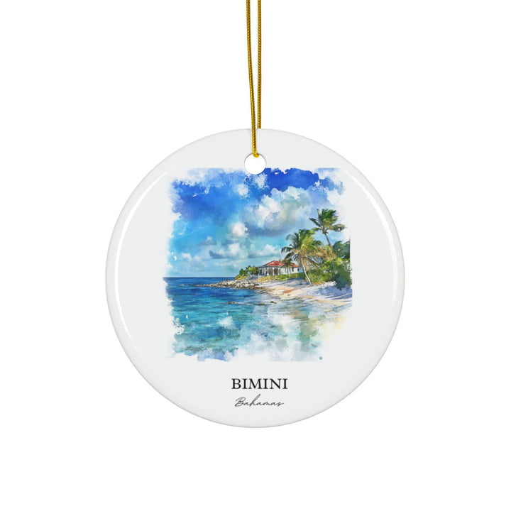 Bimini Bahamas Ornament: Unique Bahamas Souvenir, Bimini Islands Xmas Decor, and Authentic Bimini Bahamas Gift