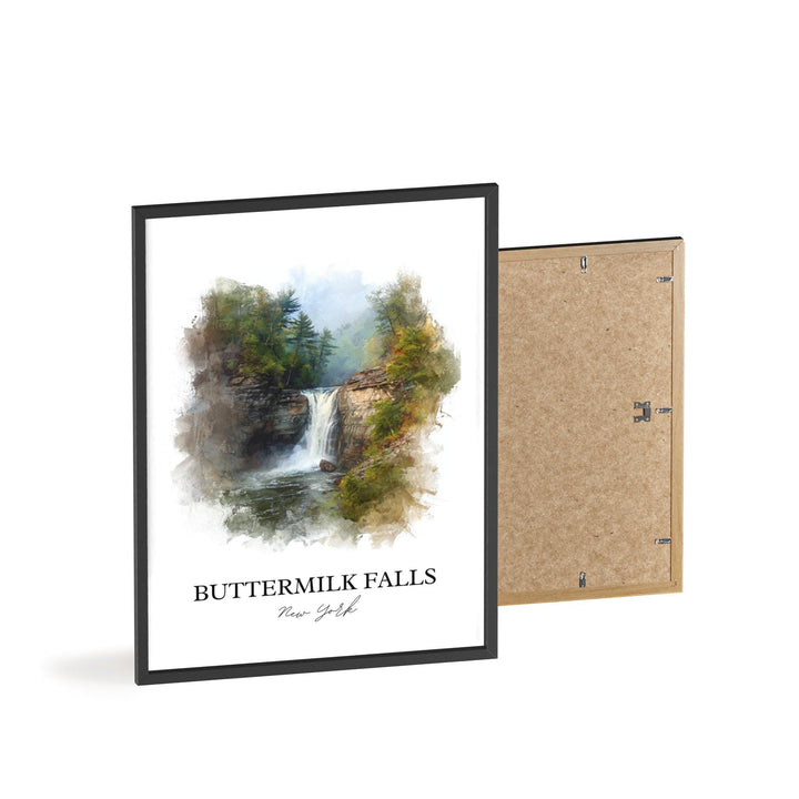 Buttermilk Falls Wall Art, Ithaca NY Print, Tompkins County Artwork, Buttermilk Falls Gift, Travel Print, Travel Poster, Housewarming Gift