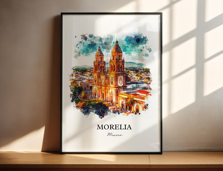 Morelia, Mexico – Watercolor Art Print