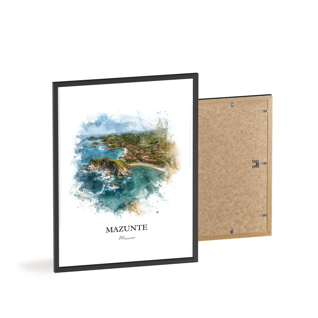 Mazunte, Mexico – Watercolor Art Print Mermejita
