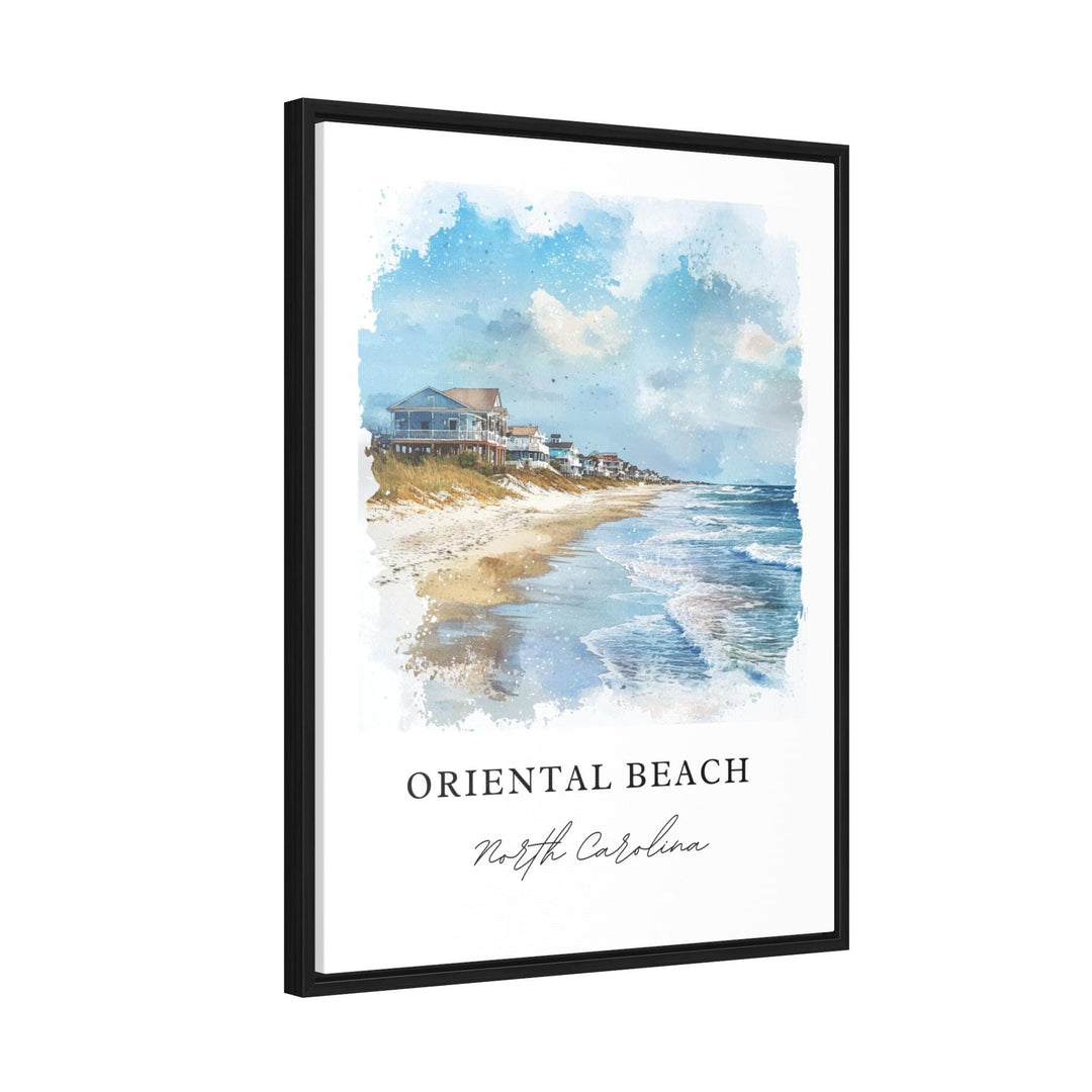 Oriental Beach NC Art, Oriental Beach Print, Pamlico NC Watercolor, John Bond Town Beach,