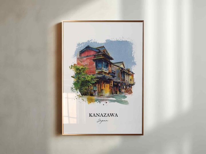 Kanazawa, Japan – Watercolor Art Print