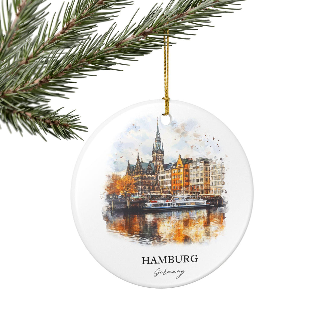 Hamburg Germany Ornament: Unique Hamburg Souvenir, Hamburg Xmas Decor, and Authentic Hamburg Germany Gift