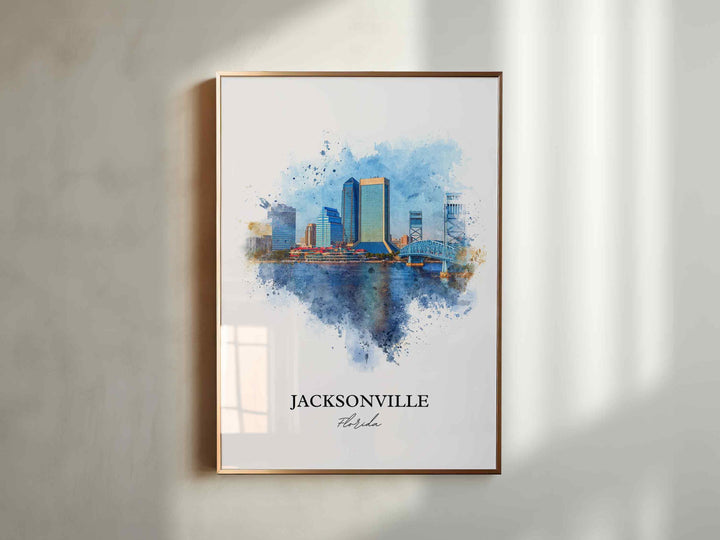 Jacksonville, Florida – Watercolor Art Print