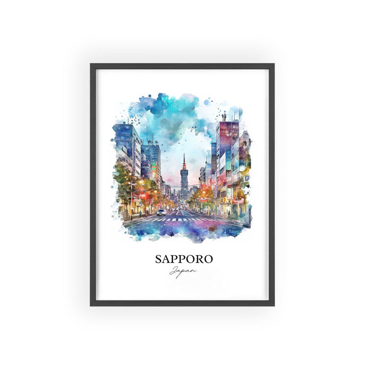 Sapporo, Japan – Watercolor Art Print
