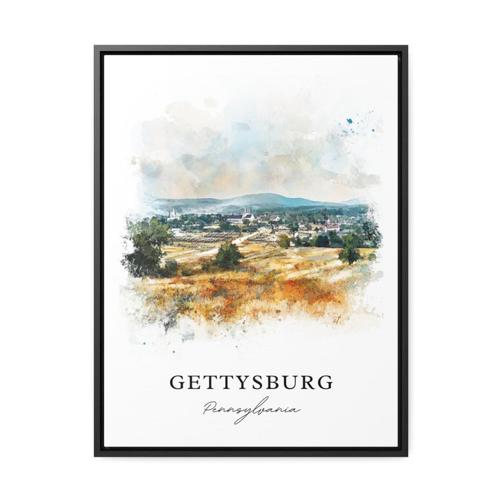 Gettysburg PA Art, Gettysburg Print, Gettysburg Watercolor Art, Gettysburg Pennsylania Gift,