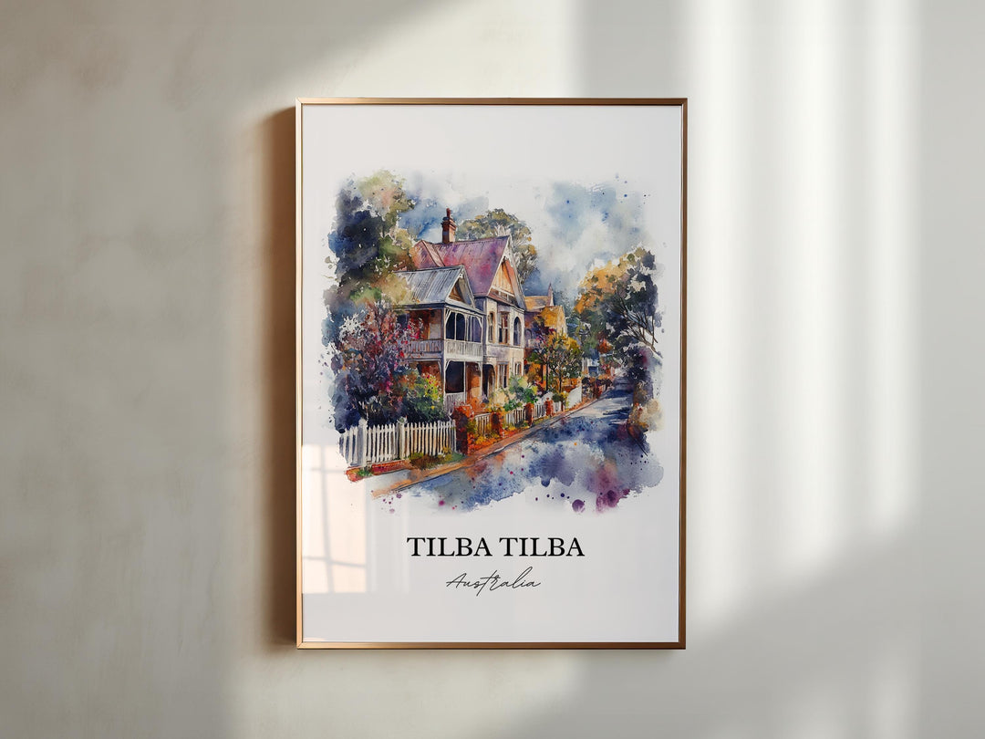 Tilba Australia Wall Art, Tilba Tilba Print, Australia Watercolor Art, New South Wales Gift, Travel Print, Travel Poster, Housewarming Gift