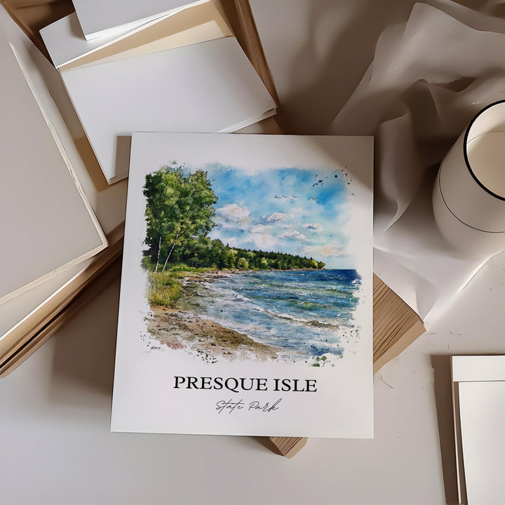 Presque Isle Wall Art, Millcreek PA Print, Lake Erie PA Art, Presque Isle State Park Gift, Travel Print, Travel Poster, Housewarming Gift