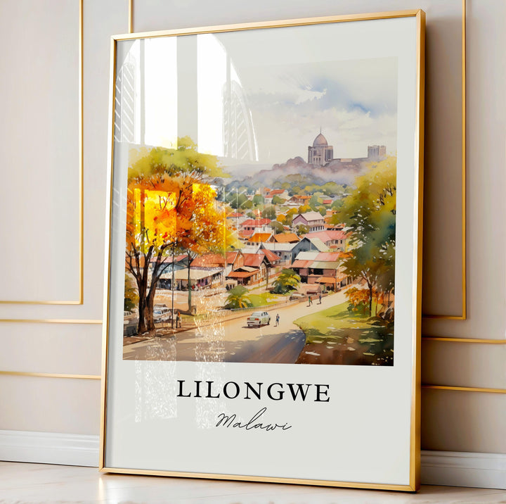 Lilongwe Malawi wall art - Malawi, Lilongwe poster, Lilongwe Wedding gift, Birthday present, Custom Text, Personalized Gift