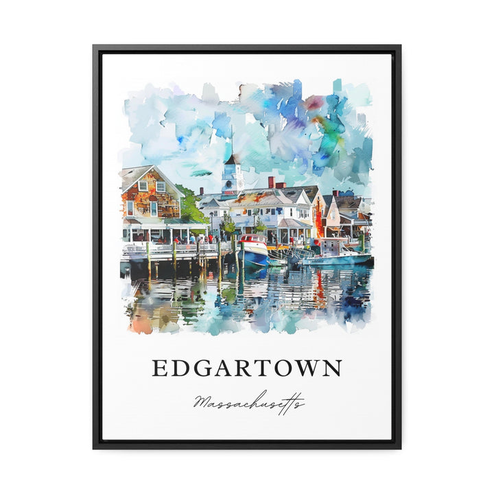 Edgartown MA Wall Art, Martha's Vineyard Print, Edgartown Watercolor, Edgartown Mass. Gift,