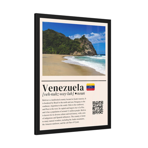 Venezuela in a Frame: Stunning Photo with QR Code for an Interactive and Informative Journey