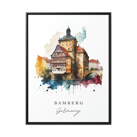 Bamberg Germany wall art - Germany, Bamberg poster, Bamberg Wedding gift, Bamberg Birthday present, Custom Text, Personalised Gift