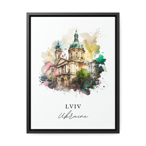 Lviv traditional travel art - Ukraine, Lviv poster, Wedding gift, Birthday present, Custom Text, Personalised Gift