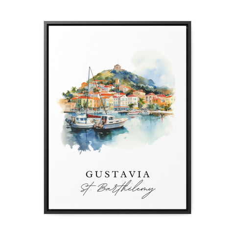 Gustavia St Barts wall art - St. Barthélemy, Gustavia poster, Gustavia Wedding gift, Birthday present, Custom Text, Personalized Gift