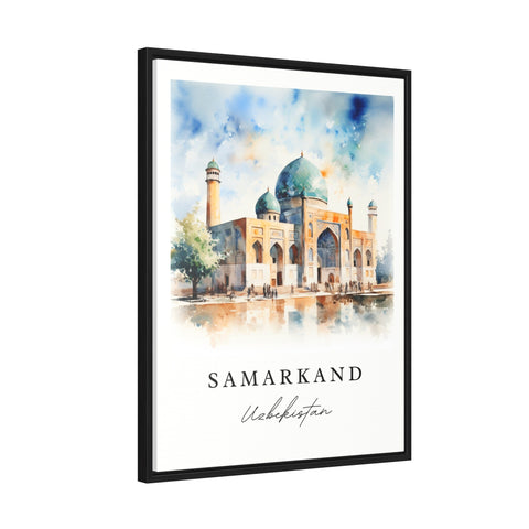 Samarkand traditional travel art - Uzbekistan, Samarkand print, Wedding gift, Birthday present, Custom Text, Perfect Gift