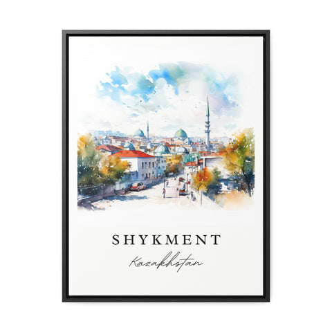 Shymkent traditional travel art - Kazakhstan, Shymkent print, Wedding gift, Birthday present, Custom Text, Perfect Gift