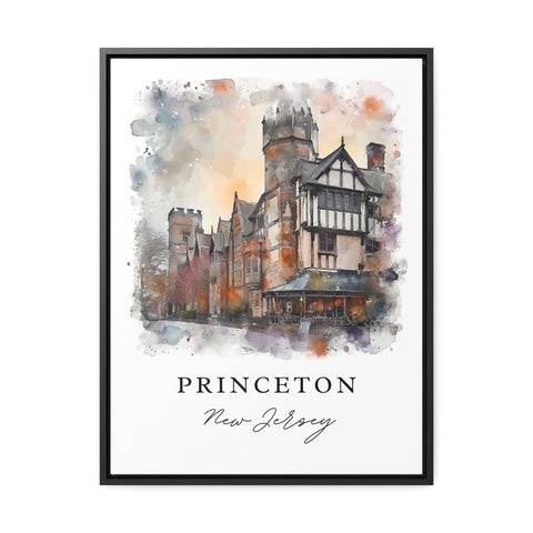 Princeton traditional travel art - New Jersey, Princeton print, Wedding gift, Birthday present, Custom Text, Perfect Gift