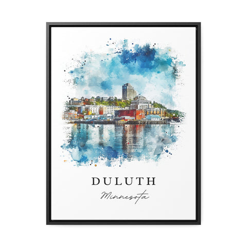 Duluth traditional travel art - Minnesota, Duluth print, Wedding gift, Birthday present, Custom Text, Perfect Gift