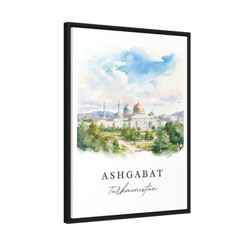 Ashgabat traditional travel art - Turkmenistan, Ashgabat print, Wedding gift, Birthday present, Custom Text, Perfect Gift
