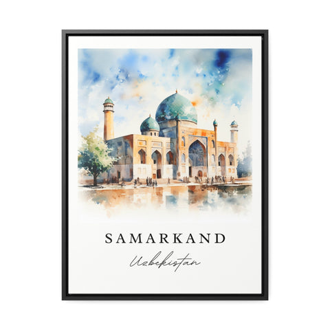 Samarkand traditional travel art - Uzbekistan, Samarkand print, Wedding gift, Birthday present, Custom Text, Perfect Gift
