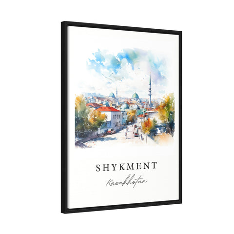 Shymkent traditional travel art - Kazakhstan, Shymkent print, Wedding gift, Birthday present, Custom Text, Perfect Gift