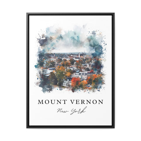 Mount Vernon traditional travel art - New York, Mount Vernon print, Wedding gift, Birthday present, Custom Text, Perfect Gift