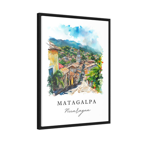 Matagalpa traditional travel art - Nicaragua, Matagalpa print, Wedding gift, Birthday present, Custom Text, Perfect Gift