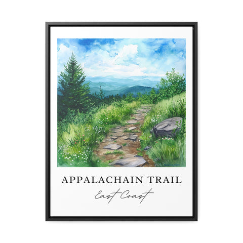 Appalachian Trail traditional travel art - East Coast, Appalachian Mtn print, Wedding gift, Birthday present, Custom Text, Perfect Gift