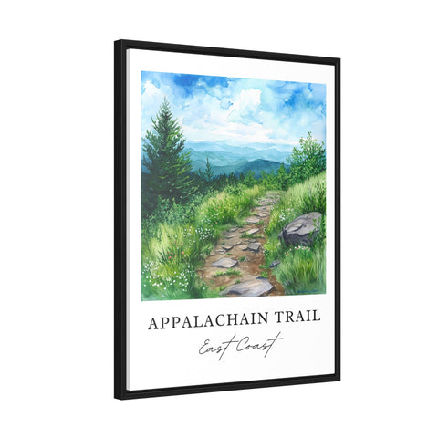 Appalachian Trail traditional travel art - East Coast, Appalachian Mtn print, Wedding gift, Birthday present, Custom Text, Perfect Gift