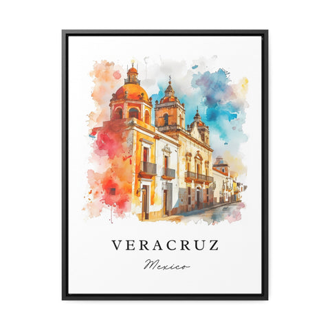 Veracruz traditional travel art - Mexico, Veracruz print, Wedding gift, Birthday present, Custom Text, Perfect Gift