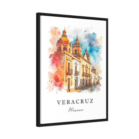 Veracruz traditional travel art - Mexico, Veracruz print, Wedding gift, Birthday present, Custom Text, Perfect Gift