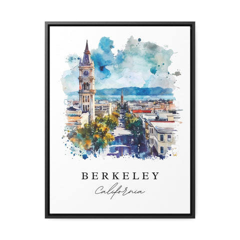 Berkeley traditional travel art - California, Berkeley print, Wedding gift, Birthday present, Custom Text, Perfect Gift