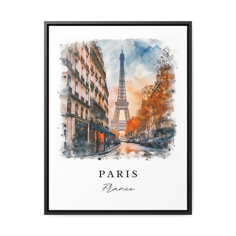 Paris watercolor travel art - France, Paris print, Wedding gift, Birthday present, Custom Text, Perfect Gift