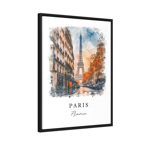 Paris watercolor travel art - France, Paris print, Wedding gift, Birthday present, Custom Text, Perfect Gift