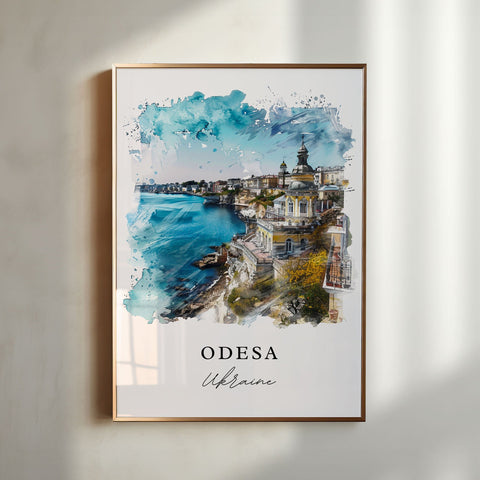 Odesa Art Print, Odessa Ukraine Print, Odesa Wall Art, Ukraine Gift, Travel Print, Travel Poster, Travel Gift, Housewarming Gift