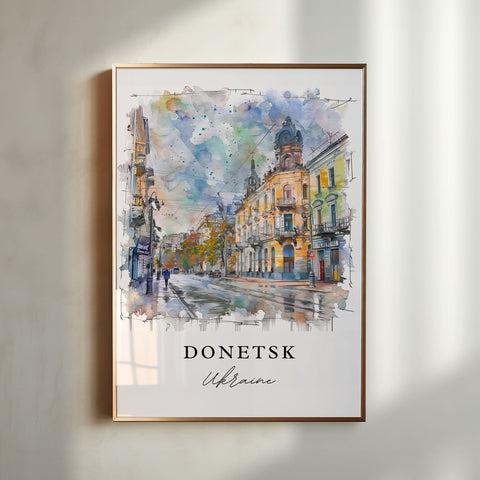 Donetsk Art Print, Donetsk Print, Ukraine Wall Art, Donetsk Ukraine Gift, Travel Print, Travel Poster, Travel Gift, Housewarming Gift