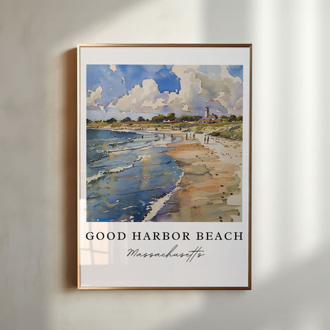 Good Harbor Beach Art, Gloucester MA Print, Gloucester MA Wall Art, Gloucester MA Gift, Travel Poster, Travel Gift, Housewarming Gift