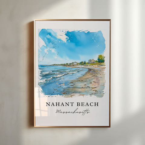 Nahant Beach Art, Nahant Print, Massachussets Wall Art, Cape Cod Gift, Travel Print, Travel Poster, Travel Gift, Housewarming Gift
