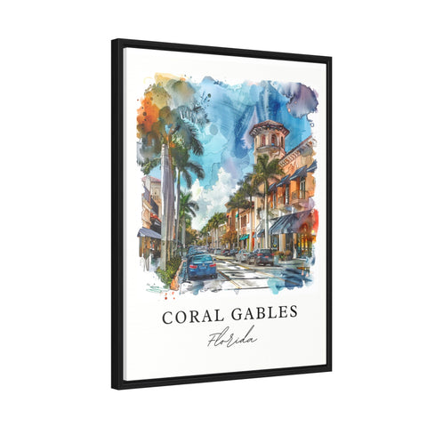 Coral Gables Art Print, Coral Gables Print, Florida Wall Art, Miami Art Gift, Travel Print, Travel Poster, Travel Gift, Housewarming Gift