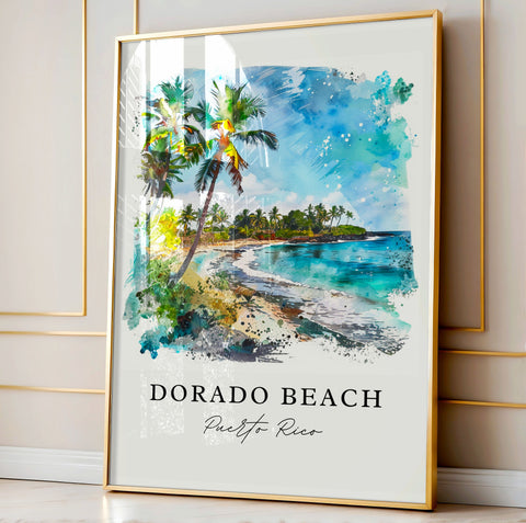 Dorado Beach PR Art, Puerto Rico Print, Dorado Wall Art, Puerto Rico Gift, Travel Print, Travel Poster, Travel Gift, Housewarming Gift