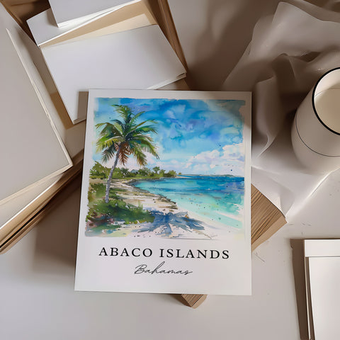 Abaco Islands Art, Bahamas Print, Abaco Wall Art, Bahamas Gift, Travel Print, Travel Poster, Travel Gift, Housewarming Gift