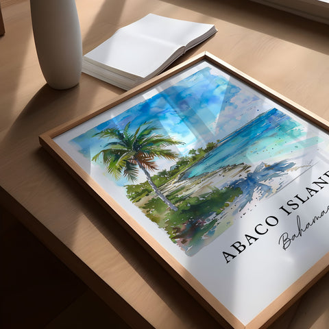 Abaco Islands Art, Bahamas Print, Abaco Wall Art, Bahamas Gift, Travel Print, Travel Poster, Travel Gift, Housewarming Gift