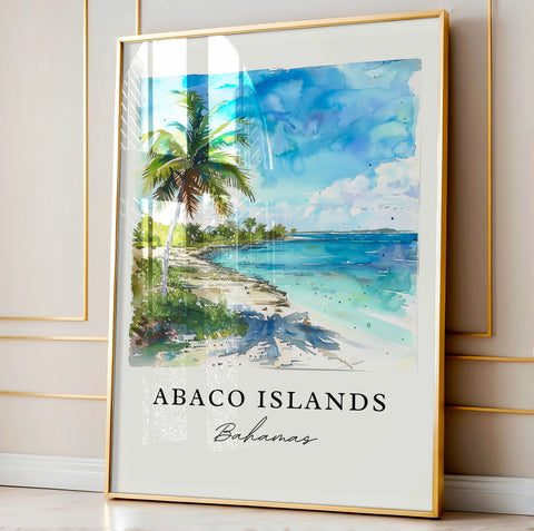 Abaco Islands Art, Bahamas Print, Abaco Wall Art, Bahamas Gift, Travel Print, Travel Poster, Travel Gift, Housewarming Gift