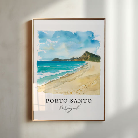 Porto Santo Art Print, Portugal Print, Porto Santo Island Wall Art, Portugal Gift, Travel Print, Travel Gift, Housewarming Gift