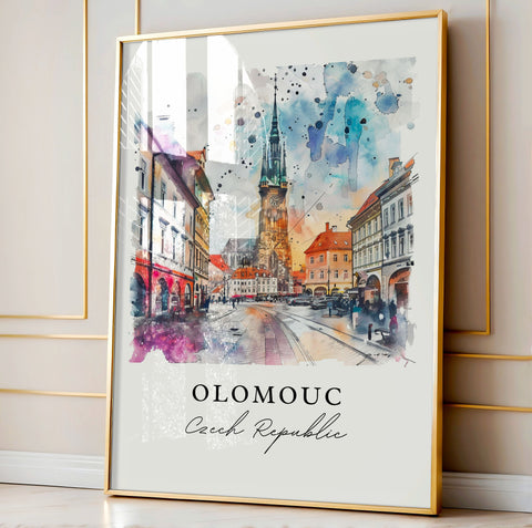Olomouc Art Print, Czech Republic Print, Olomouc Wall Art, Moravia Gift, Travel Print, Travel Poster, Travel Gift, Housewarming Gift