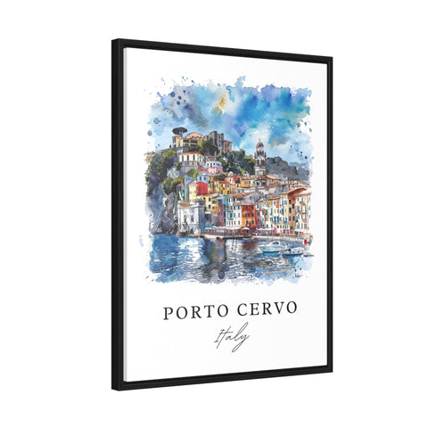 Port Cervo Wall Art, Port Cervo Print, Italy Watercolor, Sardinia Gift, Travel Print, Travel Poster, Housewarming Gift