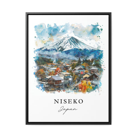 Niseko Wall Art, Niseko Japan Print, Hokkaido Japan Watercolor, Hokkaido Gift, Travel Print, Travel Poster, Housewarming Gift
